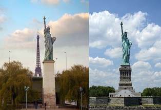 تمثال الحرية مهاجر فرنسي