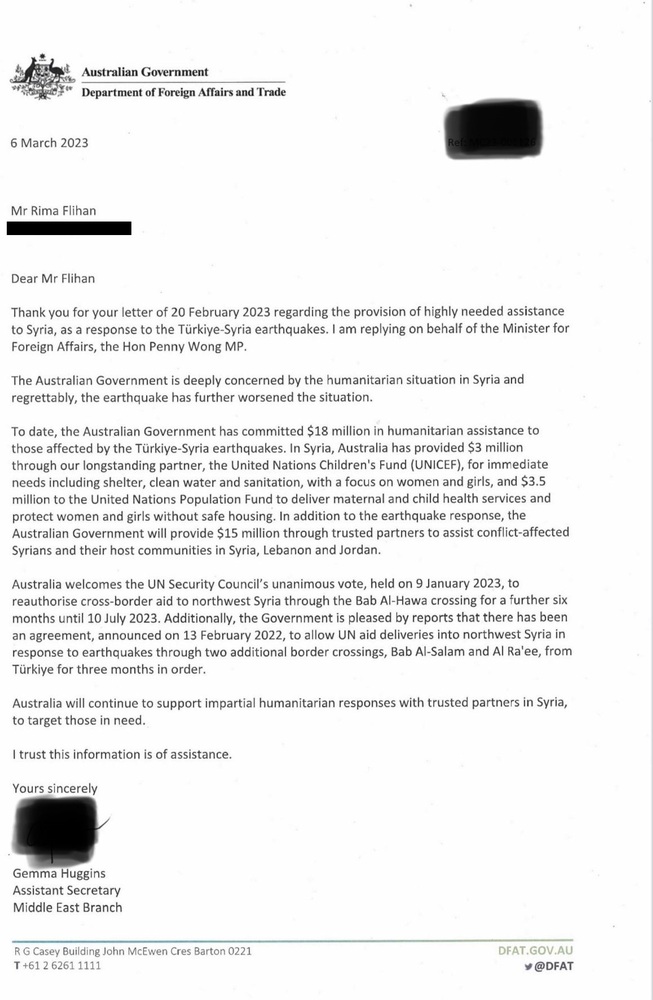 الرد من وزارة الهجرة الاسترالية